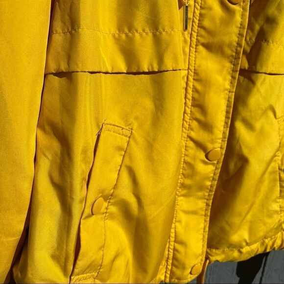 Divided Crop Windbreaker Lined Yellow Jacket XS - Picture 7 of 7